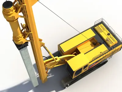 Pile Driver 3D model