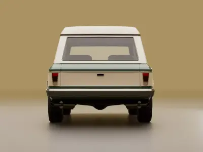 70s generic SUV 2 door Low-poly 3D model