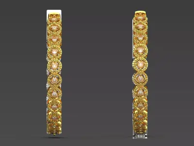 Sparkling Chandelier STL 3D jewelry Earrings mode je0099 3D print model