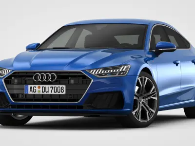 Audi A7 Sportback S-Line 2019 3D model