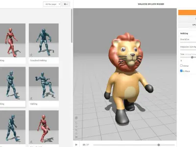 High-Quality 3D Cute Lion - Animated for Games  Low-poly 3D model