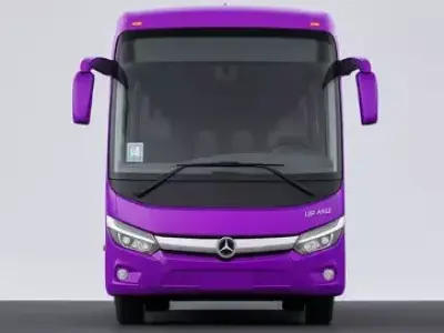 Luxury Coach Bus Low-poly 3D model