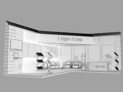 Booth Exhibition Stand a420 3D model