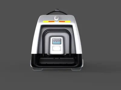 Autonomous Robot Sweeper Low-poly 3D model