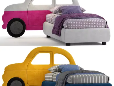 Bside Car bed with 2 variant 3D model
