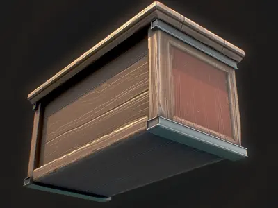 Table Top low-poly 3D model PBR Game ready For Unreal Engine Low-poly 3D model