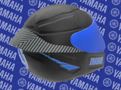 HELMET YAMAHA MOTORCYCLE 3D print model