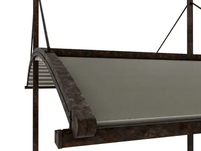 Motorized Pergola 6a rust 3D model