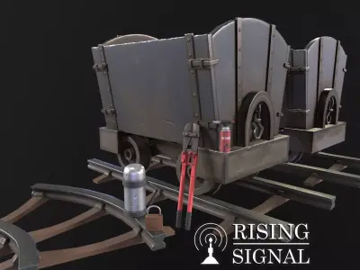 Next generation mining truck Low-poly 3D model
