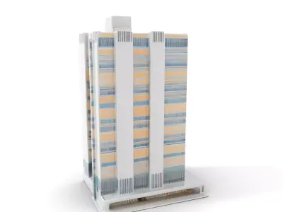 Metropolitan Skyscraper model pack Low-poly 3D model