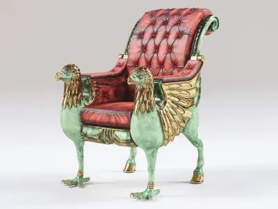 HippoGriffe Chair Low-poly 3D model