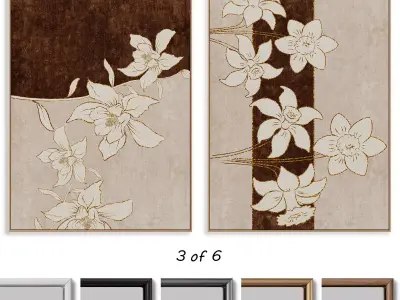 Abstract Painting Frame set 3D model buy