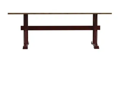Lefever Rubberwood Trestle Dining Table 3D model