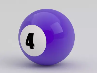 Pool Snooker Ball 4 3D model