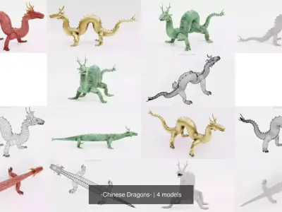 -Chinese Dragons- 3D Model Collection