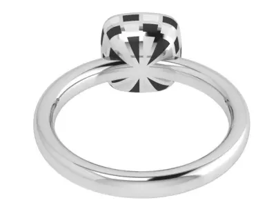 Cushion Cut Solitaire Ring 3860 3D print model