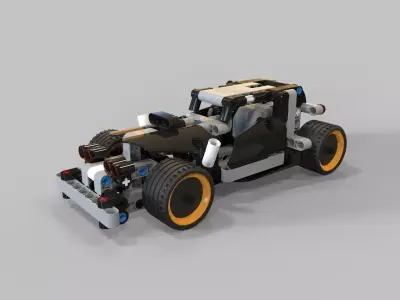 Lego Getaway racer Low-poly 3D model
