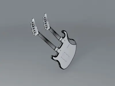 Robin double neck guitar Free 3D model