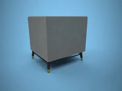 Comfort sofa Free low-poly 3D model