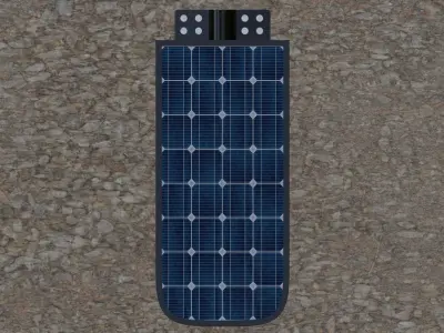 Poles Solar Energy Lamp 100W 3D model