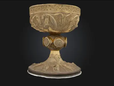 Chalice of Embellished Elegance  A Regal Vessel of Artistry 3D model