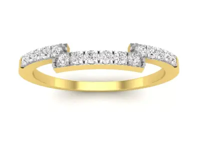 AV 543 Diamond Ladies Stackable Band Guard Ring 3D print model