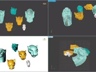 Base Panther head tspline 3D model