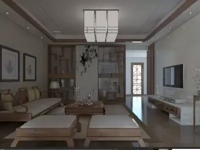 Luxury living room  3D model