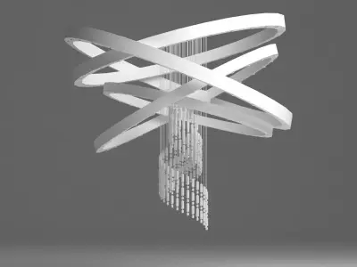  Crystal Chandelier with Ring  3D model