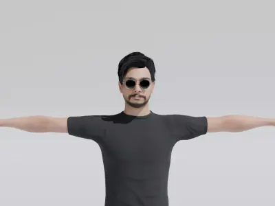 3D Character Model Full Body Rigged Game Animation Ready Low-poly 3D model