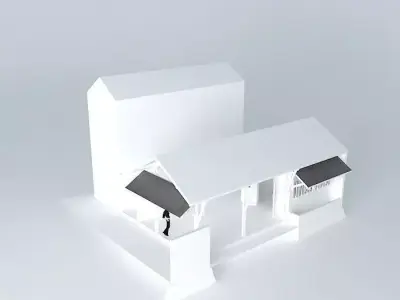 Celeban building with awning Free 3D model
