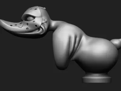 Duck in Jason Mask figurine from the movie Death Proof 2007 3D print model