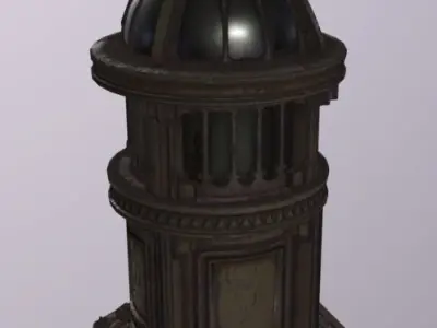 Advertising Booth Low-poly 3D model