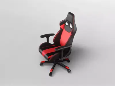 Ergonomic Racing Style Gaming Chair 3D Model 3D model