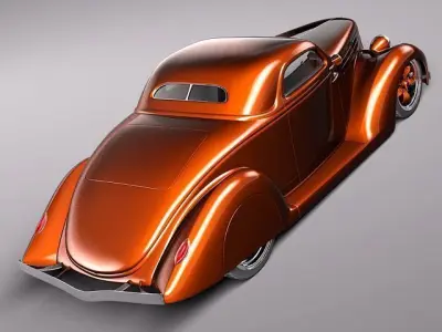 Custom StreetRod HotRod 1936 3D model