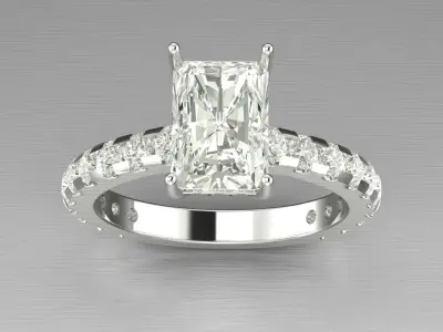 Emerald Ring  3D print model