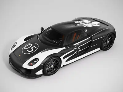 Porsche 918 Spyder - LowPoly Low-poly 3D model