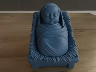Baby Jesus Nativity 3D Print STL Handcrafted Blender Model 3D print model