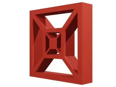 Jaali Block Web Brick 3D model