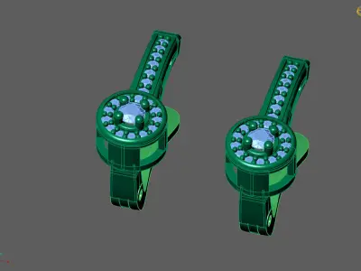 Women Earrings 3DM STL Womens Earring Renders 3D print models   3D print model 14