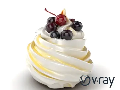 Magical Meringue Cake Fantasy model pack Low-poly 3D model