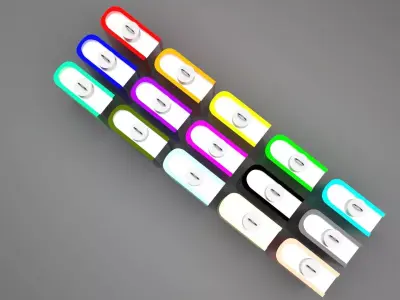 Books Christmas Ornaments Set 3D model