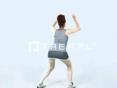 Yearn 11A Volleyball Overhead Sports Woman Low-poly 3D model