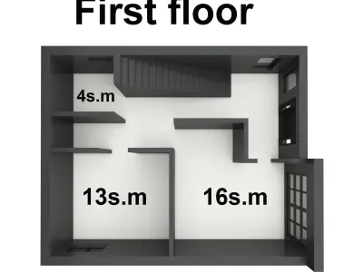 Modern House 3d model Free 3D model