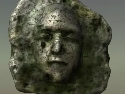 Stone Face Relief 3D model