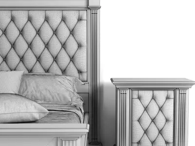 Bed luxury 3D model