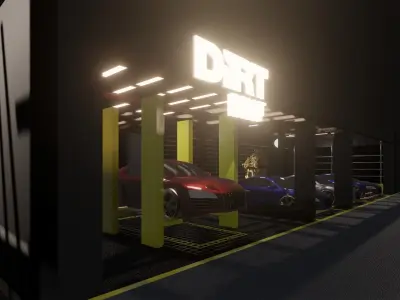 car show room Free 3D model