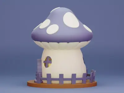 Mushroom House 3D Printable Model 3D print model