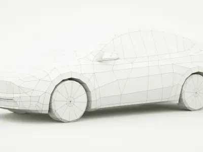 Tesla Model Y 2023 Low-poly 3D model