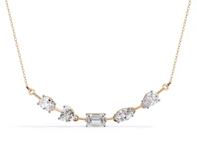 Diamond Necklace 360 animation renders 3dm stl details 3D print model